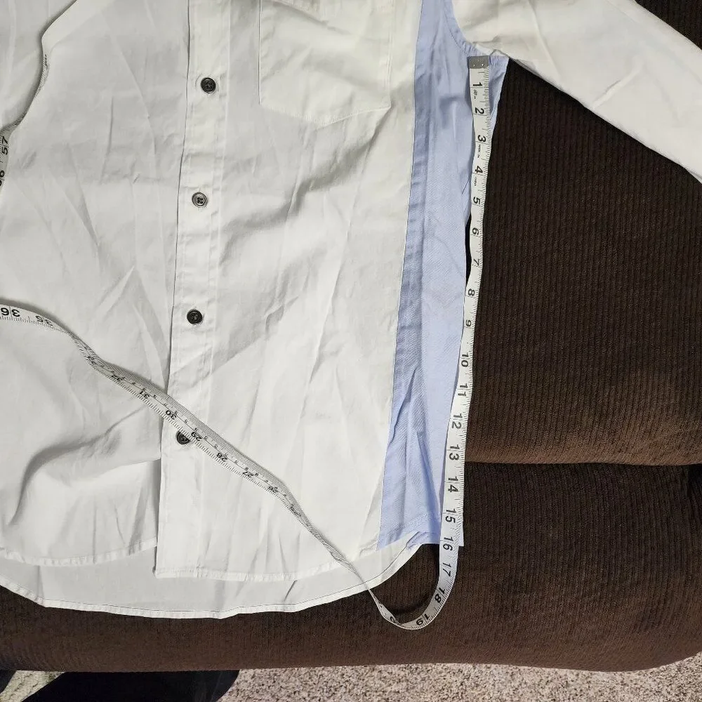 Marc by Marc Jacobs Shrunken Fit Button Down Shirt White With Blue NWT